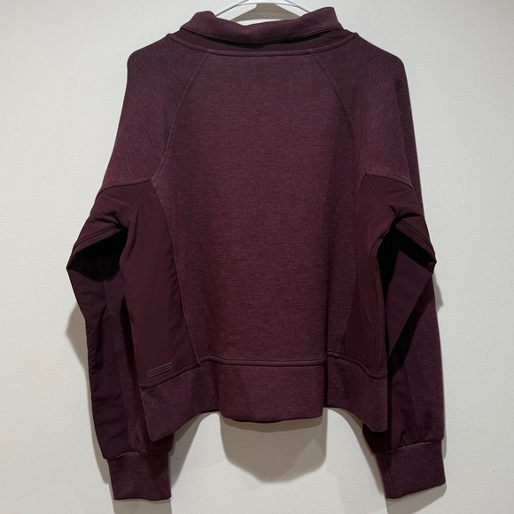 New Travis Mathew Delightful Funnel Neck Sweatshirt Medium M Burgundy Golf Tenni - Picture 8 of 10